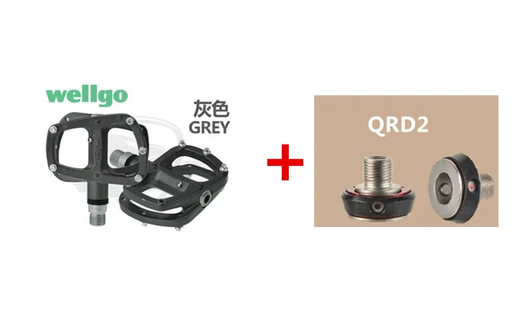 QRD2 grey Веллго педаль быстросъемное устройство R146 QRD1 QRD2 велосипедный алюминиевый сплав легкий подшипник складной MTB дорожный велосипед педали - Цвет: QRD2 grey