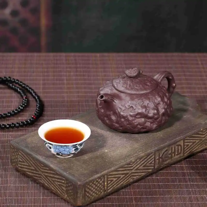 Чайный чайник Gong Chun традиционный ручной разукрашенный краской из фиолетовой