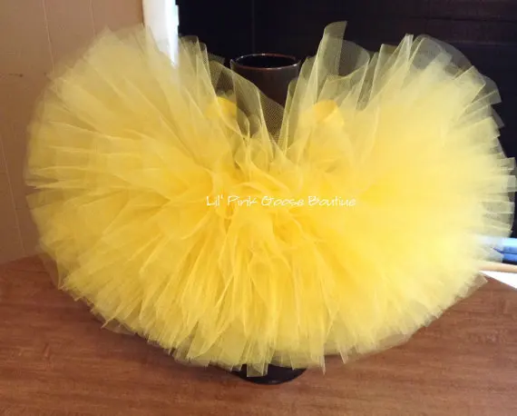 Милые желтые юбки пачки для малышей пышные тюлевые балетные ручной работы