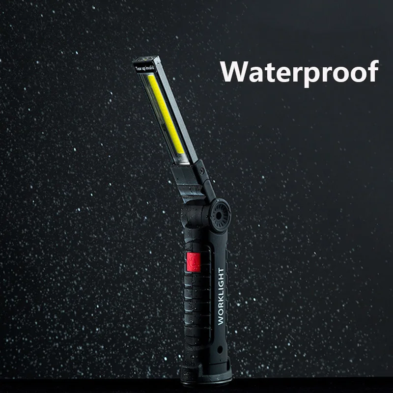 

Portable Flashlight COB Work Light Lanterna Led Camping Light USB Rechargeable Lamp Magnetic 5 Modes For Tent SOS Reading Book