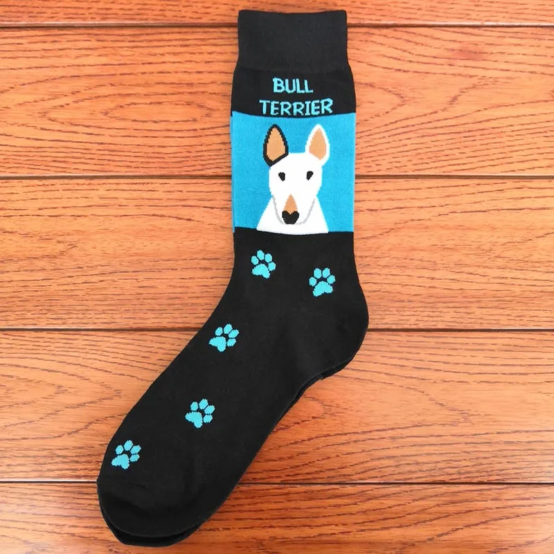 Носки женские с собачьими лапами для взрослых смешные унисекс бультерьер