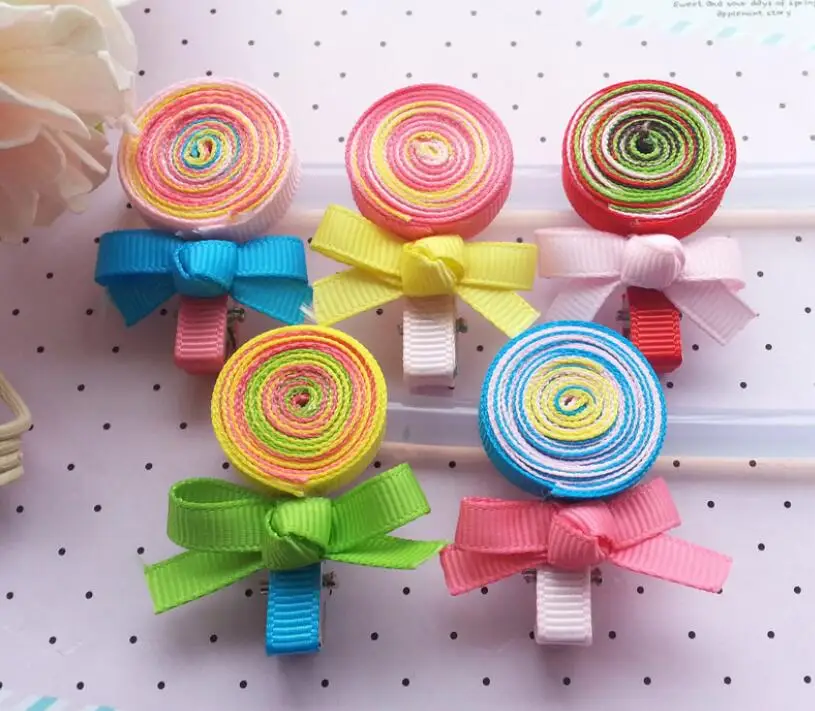 Заколка леденец с изображением милого фрукта аксессуары для волос детский мини