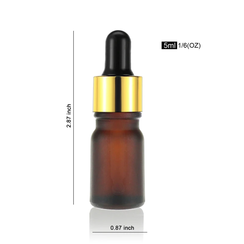 5 мл матовое многоразовый Янтарный стеклянный контейнер для бутылок со
