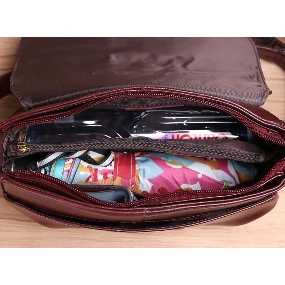 Сумка на плечо женская из натуральной кожи саквояж кросс боди воловьей