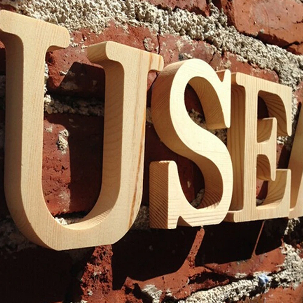 

10cm free Standing wooden Wood letters for Home Decor Wedding Decorations Brithday Party Sign Top Table Present Decoration Gift