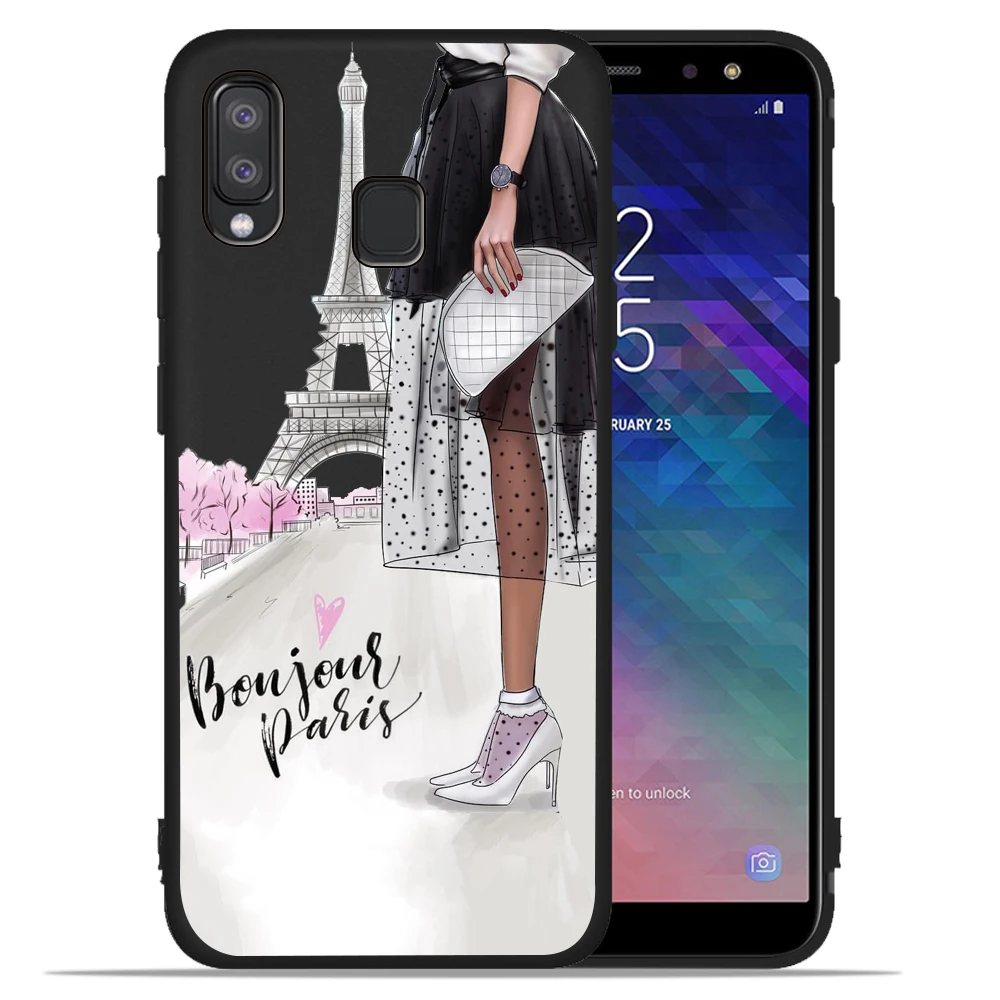 Сексуальная девушка высоких каблуках с украшением в виде цветка, мягкий силиконовый чехол для samsung Galaxy A50 A10 A20 A10E A20E A30 A40 A60 A70 M10 M20 M30 Etui