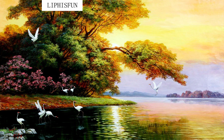 Diamond Mosaic Full Embroidery Lake Red crowned Crane Cross Stitch Resin Sets Unfinish Decorative Painting|diamond mosaic|diamond cross stitchdiamond