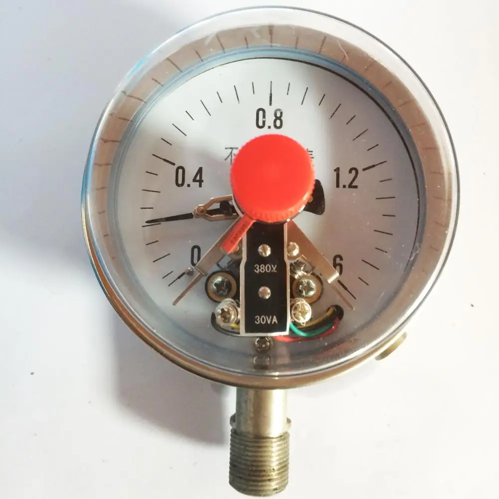 

YXC-100BF 0-1.6Mpa stainless steel magnetic contact type electric contact pressure gauge Shanghai