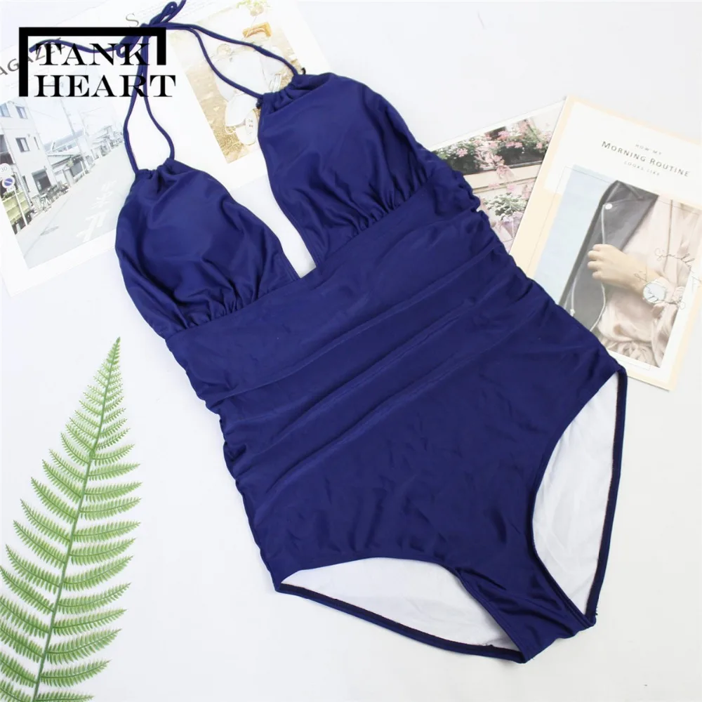 Сексуальный цельный купальник с сердечками монокини размера плюс одежда для