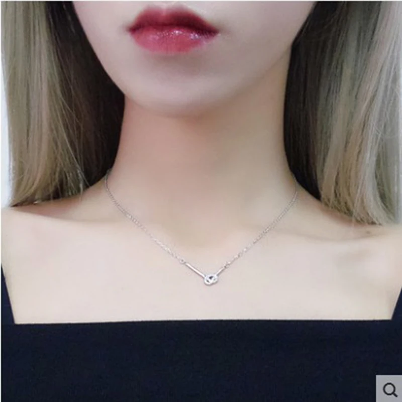 XIYANIKE Love knot эффектное ожерелье из стерлингового серебра 925 пробы ключицы цепи