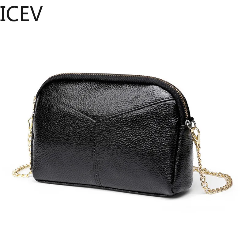 ICEV Новые простые сумки из натуральной кожи корейские женские мессенджеры