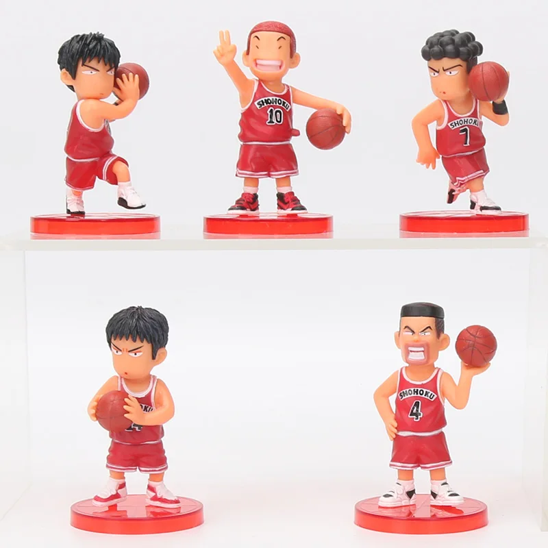 8 см 5 шт./компл. Slam Dunk фигурки японского аниме игрушки на тему баскетбола Sakuragi