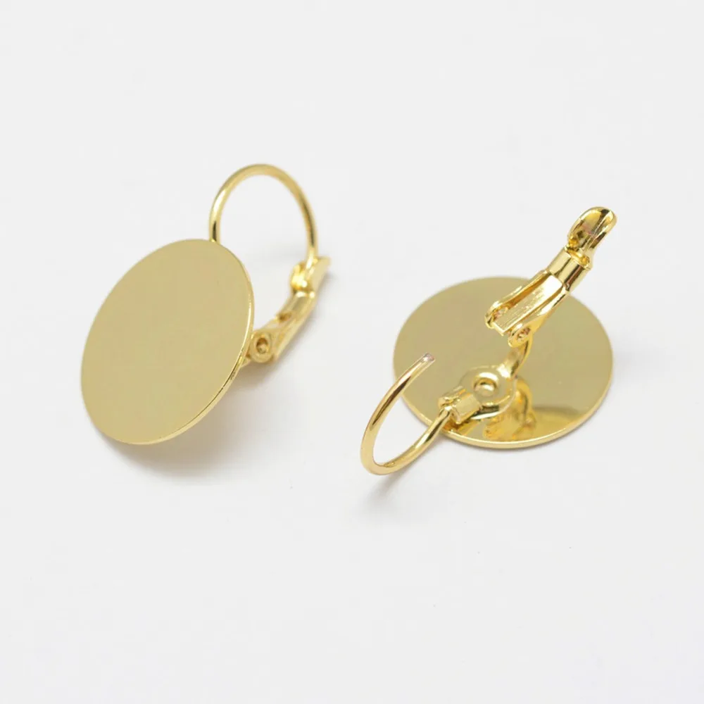 

20 pairs 15mm Brass Hoop Earrings, Color-keeping for Jewelry Findings, Real Gold-Filled, Golden; 23x15x11mm; Pin: 0.8mm