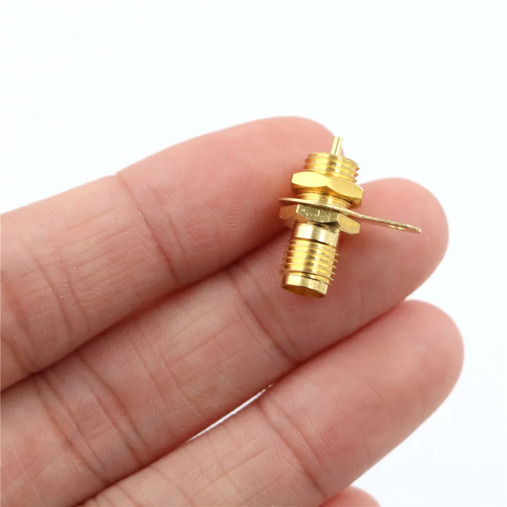 6 шт. RF адаптер разъем SMA Гнездовой панельный кронштейн с гайкой ручкой перебойной