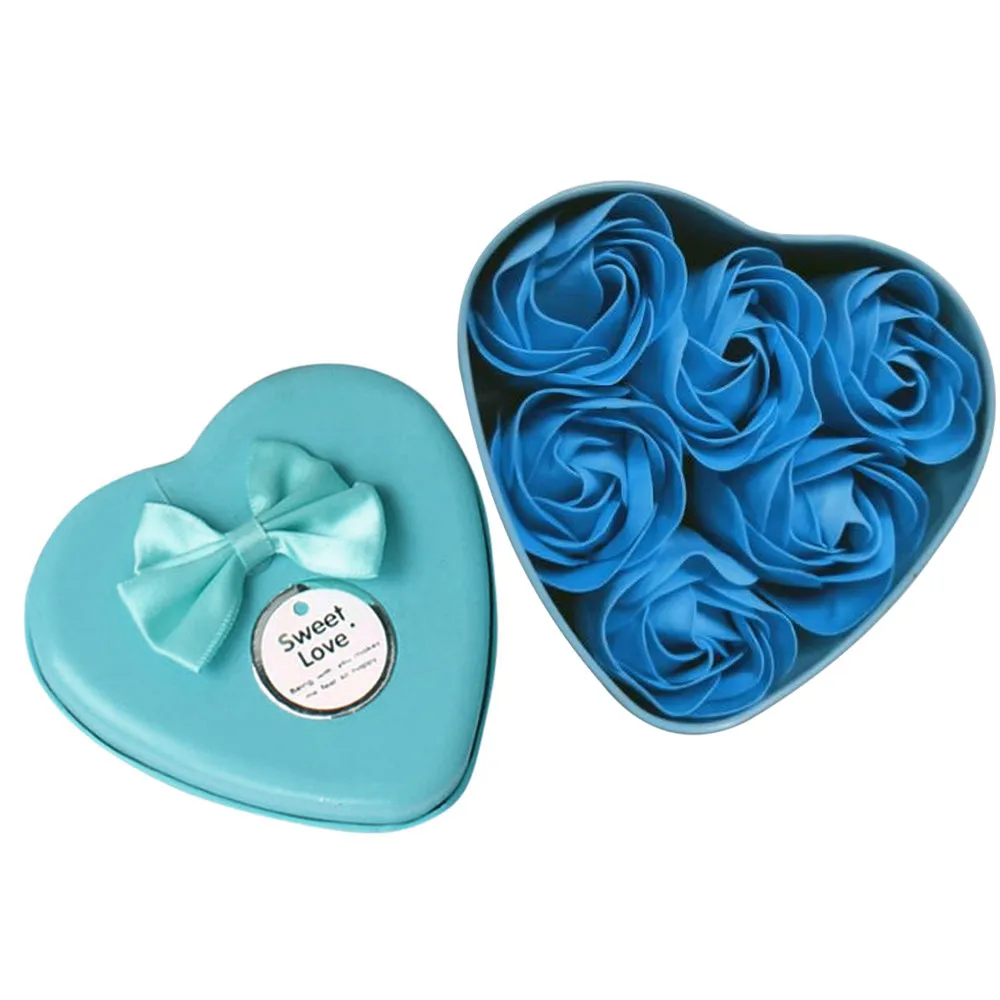 

6pcs Heart Scented Bath Body Petal Rose Flower Soap Wedding Decoration Valentines Day Mothers Day Teacher's Day Gift
