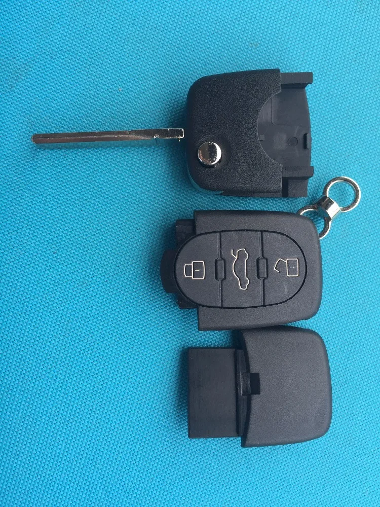 10 шт./лот Новый Сменный Чехол для ключа vw 3 кнопочный откидной с пустой кнопкой без