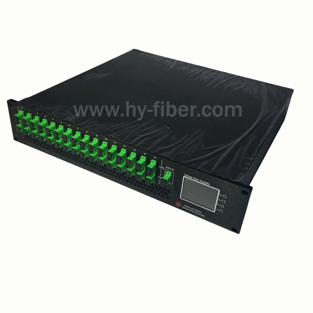 32 порта 20dBm CATV 1550nm оптический усилитель SC/APC волоконный порт Двойной источник