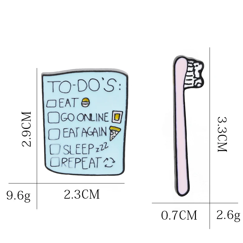 Эмалированные заколки для зубной щетки и пасты значки индивидуальные броши
