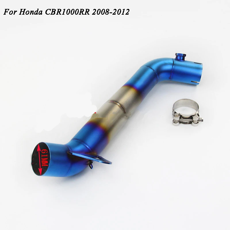Мотоцикл выхлопной cbr 1000rr CBR1000 61 мм conntecr свяжитесь с трубы разъем для HONDA CBR1000RR CBR 1000 2008- 2011 2010 2009 - Цвет: B