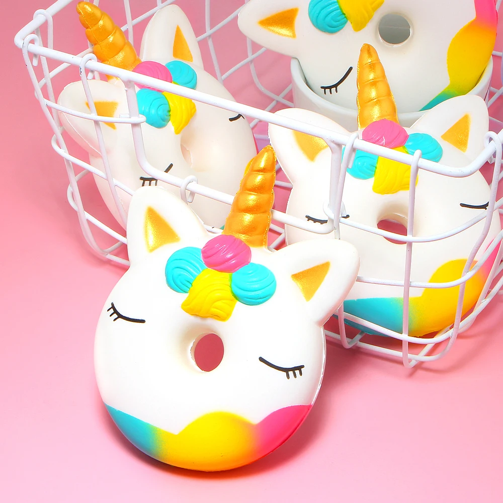Jumbo Unicorn Donut Squishy Cake Bread Squishies Cream Scented Slow Rising Squeeze Toy Original Package | Мобильные телефоны и