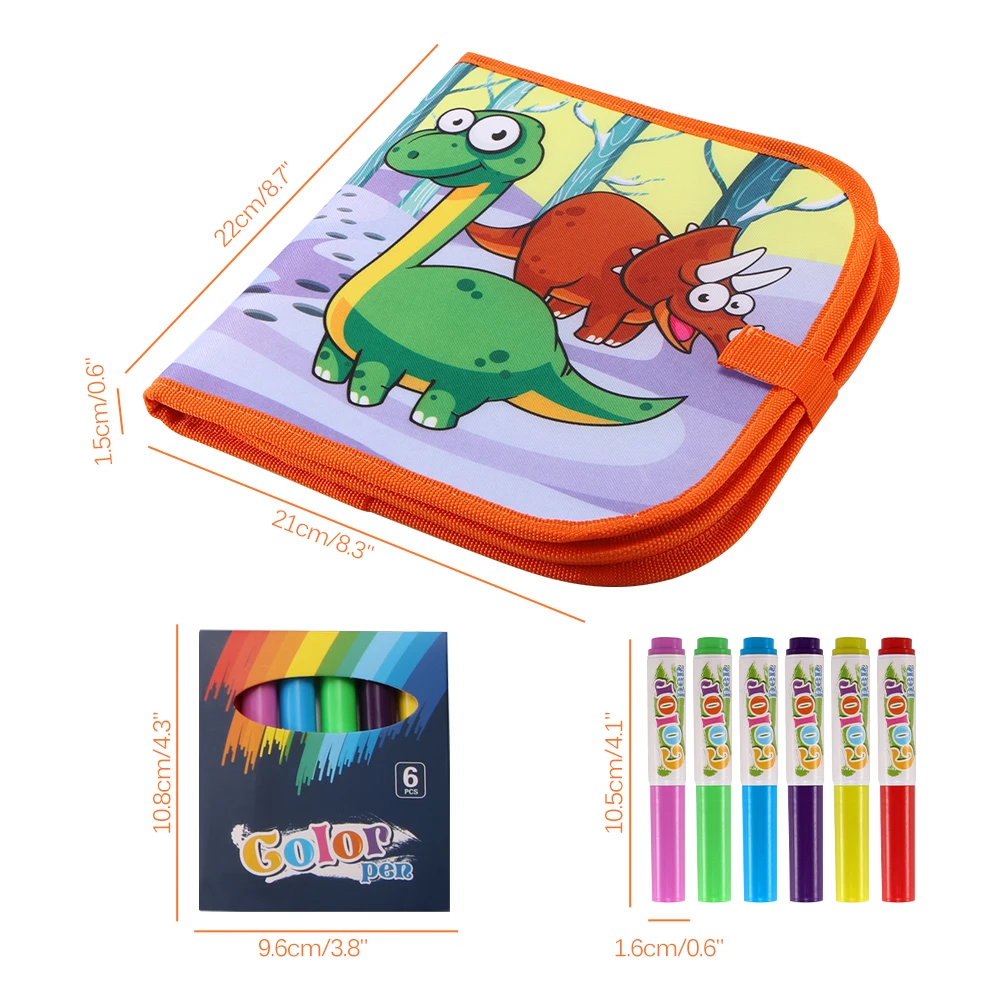 Многоразовая книга для рисования детей волшебная водяная раскраска альбом