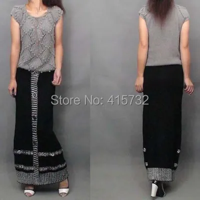 Бесплатная доставка 2017 прямые длинные юбки макси карамельных цветов для женщин