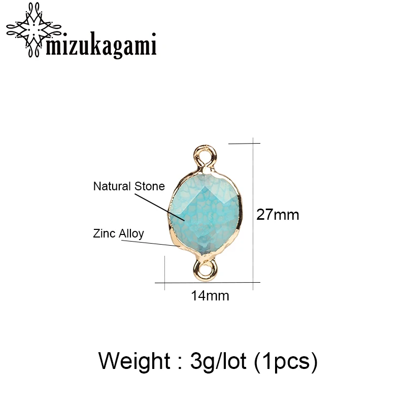 _ Подвеска голубая геометрическая форма камень подвески из природного камня