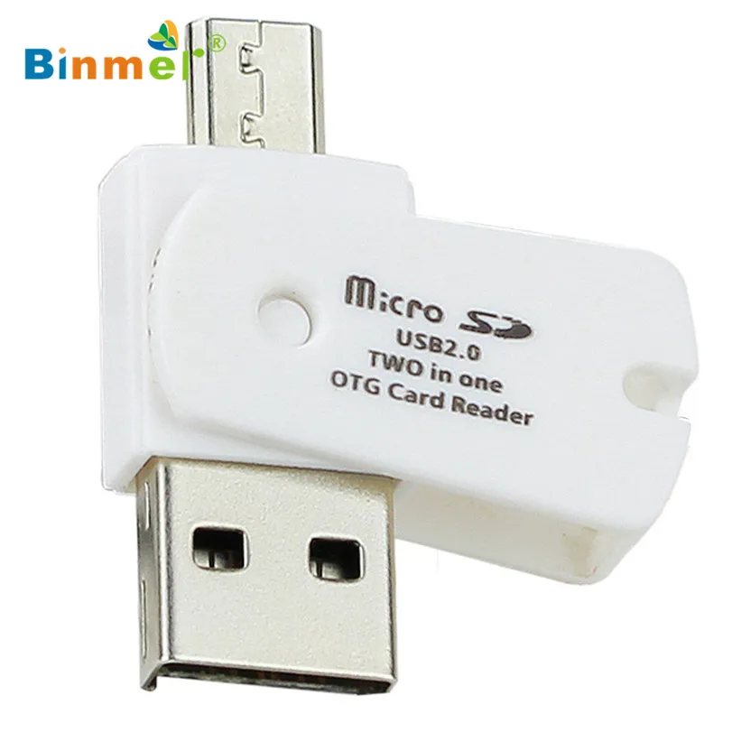 Горячая продажа BINMER подарки Оптовая OTG Micro USB к 2 0 SD TF кард ридер адаптер для