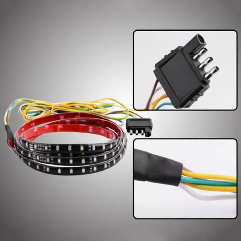 

Partol 60" LED Car Truck RV Tailgate Strip Bar Waterproof For Turn signal Lights Brake & Parking Reverse Lights Red White