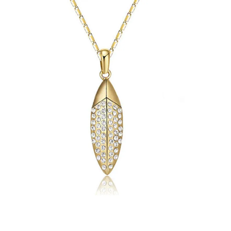 Женская позолоченная цепочка с подвеской в виде австрийского кристалла |