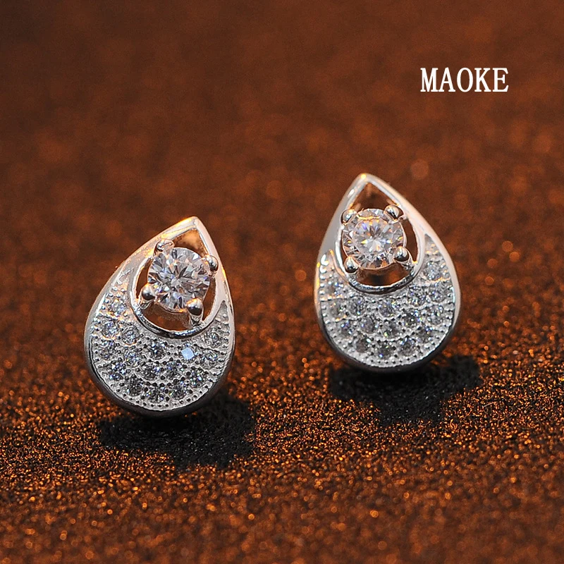 Акция темпераментная знаменитость циркониевые капли 925 тремелла ногти Простые