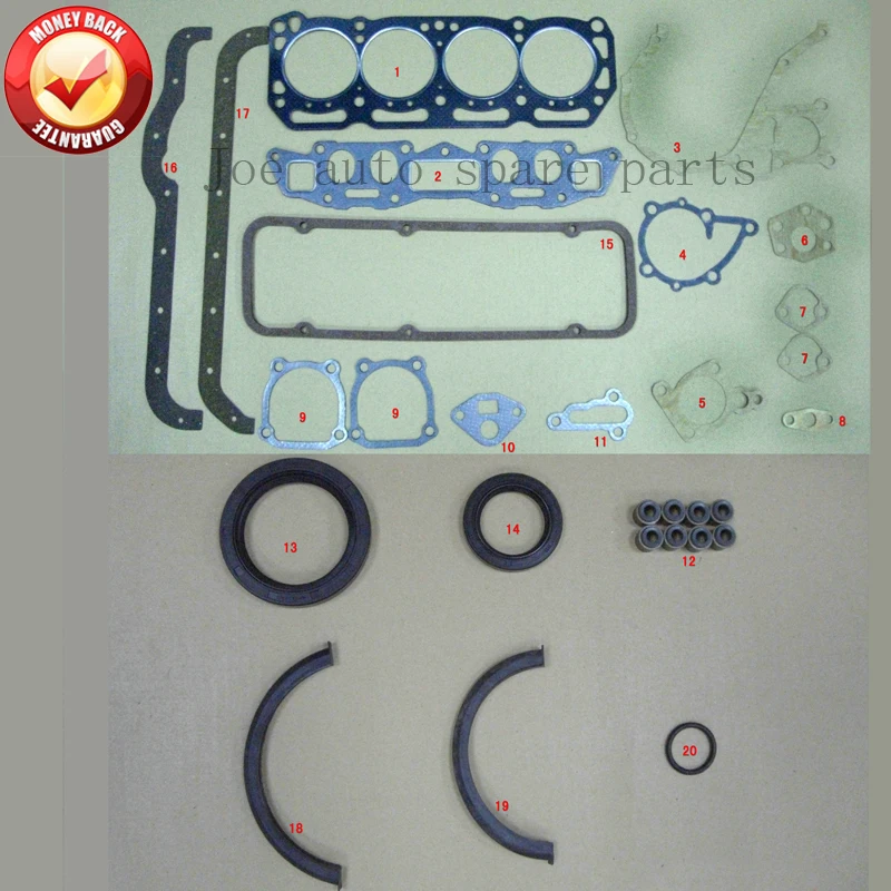 Полный комплект прокладок для двигателя A14 A14S A15 A15S Nissan Sunny/Cherry/Nomad/Vanette 50091900 л 1397CC/л