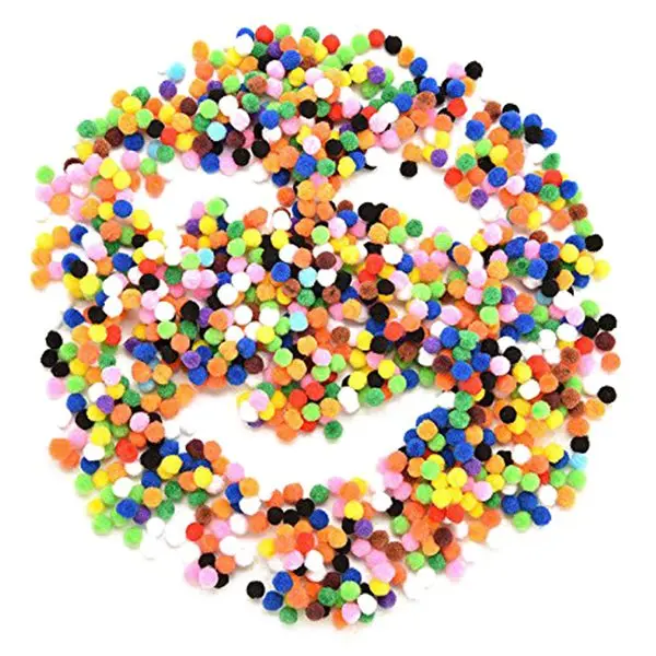 1000 Pcs 10mm Mixed Color Soft Fluffy Pom Poms Pompoms for kids Crafts | Игрушки и хобби