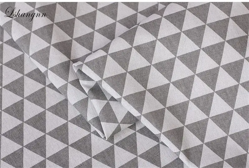 Тканевая шторка из хлопка и льна с 6 квадратными треугольниками 50x150 см|linen cloth|designer