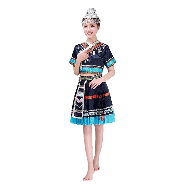 Hmong Китайская одежда дизайн женская народная танцевальная Классическая hmong на