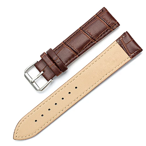 

Women's Men's Unisex Faux Leather Watch Strap Buckle Band Black Brown White
