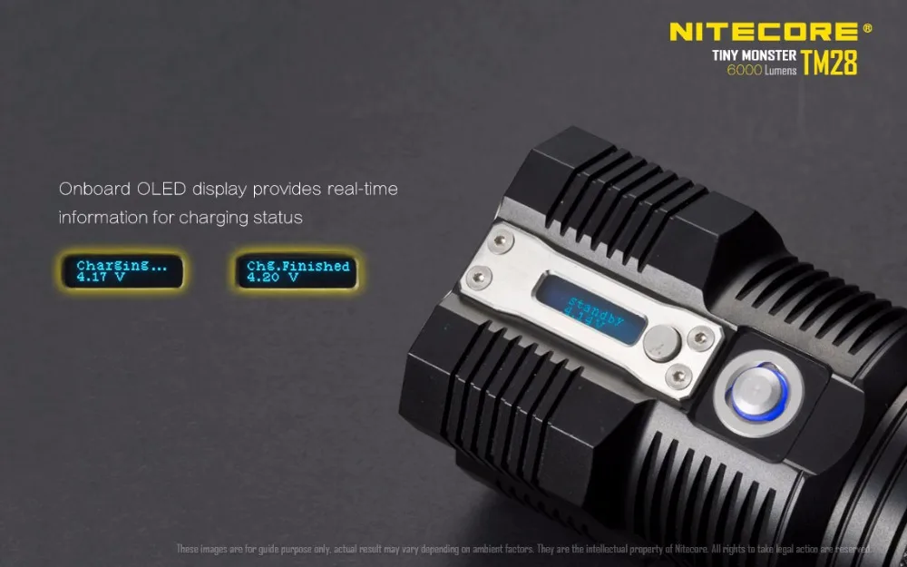 NITECORE TM28 перезаряжаемый Fashlight 4* CREE XHP35 HI Светодиодный Прожектор Макс 6000 люмен 8 режимов работы луч бросок 655 метр фонарь