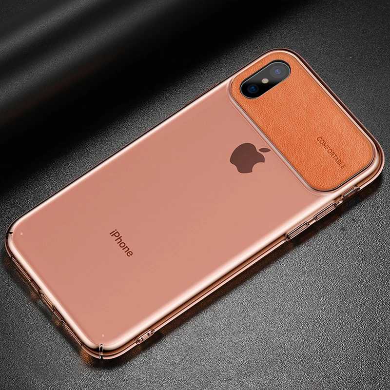 Orange Чехол для телефона Baseus для iPhone Xs Max, Xr, X, S, R, Xsmax, Роскошный ультра тонкий чехол из искусственной кожи, чехол-накладка для iPhone X, Max, Fundas - Цвет: Orange