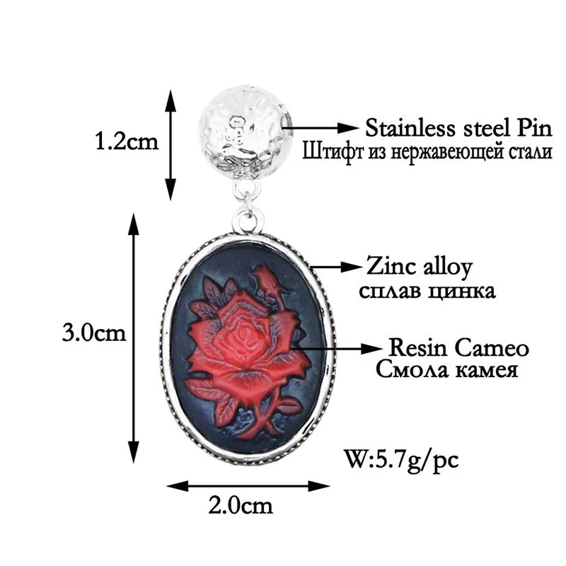 Винтажные серьги-гвоздики в виде цветка розы | Украшения и аксессуары