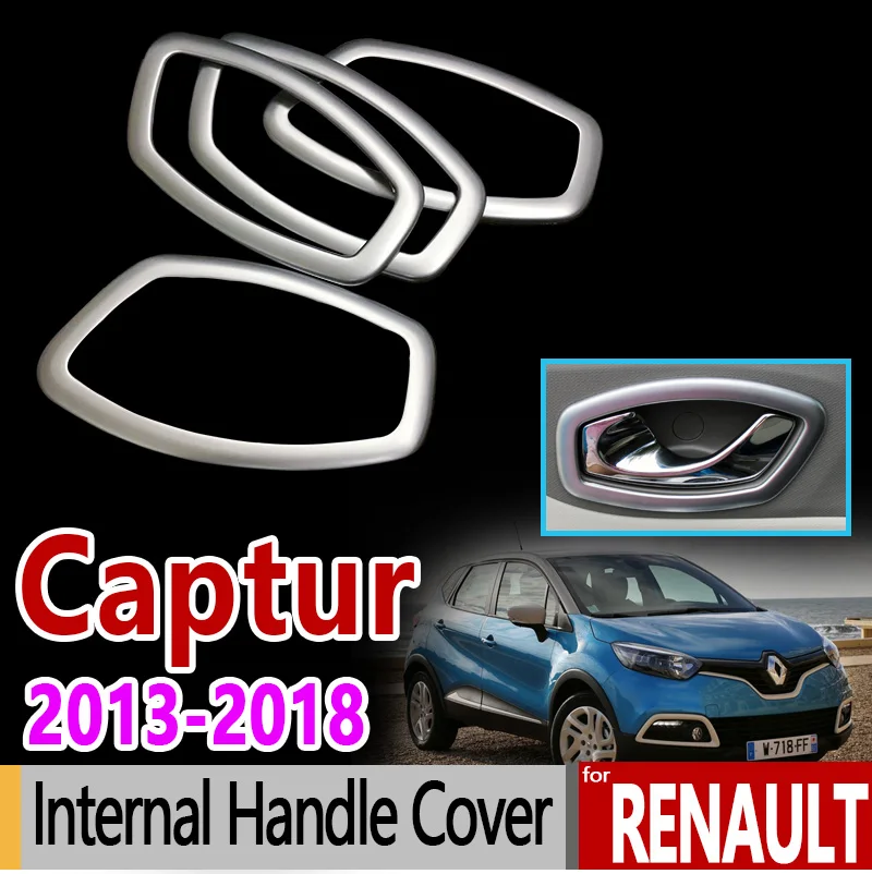 Для Renault Captur Каптур samsung QM3 материя хром внутренняя ручка крышка 2013 2014 2015 2016 2017 2018