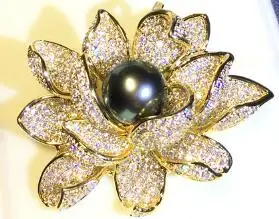 Gold shell Pearl SHANICE серебро и золото Цвет Свадебные ювелирные изделия уникальный, со стразами цветок Жемчуг дизайн микро кубический циркон CZ Брошь булавка высокое качество - Окраска металла: Gold shell Pearl