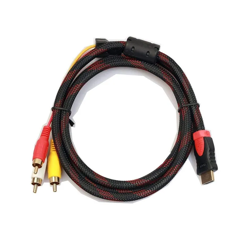 DOITOP 1 5 м HDMI в 3 RCA Видео Аудио AV компонентный конвертер адаптер кабель HD провод шнур