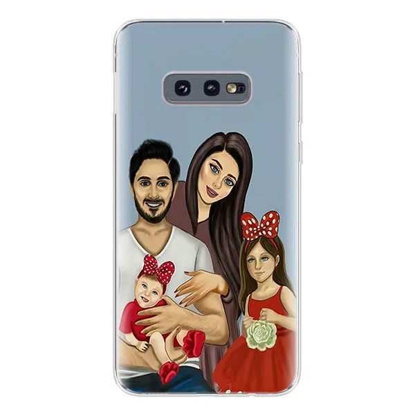 08 Силиконовый чехол для маленьких девочек и мам для samsung Galaxy Note 10, 5G, S8, S9, S10, S10 Plus, M10, M20, S7 edge, мягкий ТПУ чехол для телефона s - Цвет: 08