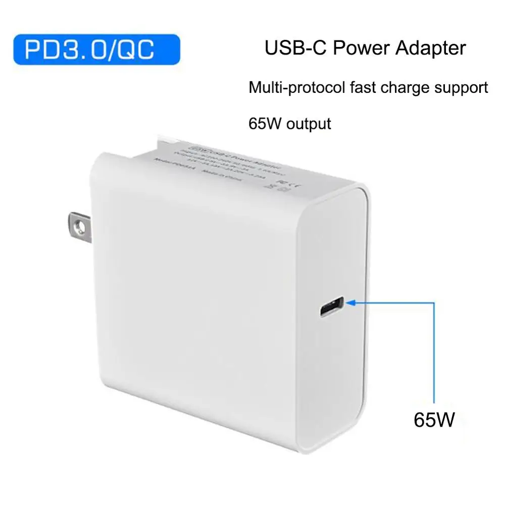 USB C 57 Вт 65 быстрое зарядное устройство выходной порт Тип PD блок питания для