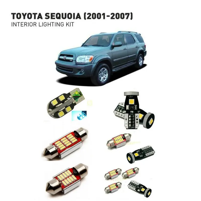 Светодиодные внутренние фары для Toyota sequoia 2001 2007 18 шт. светодиодные автомобилей