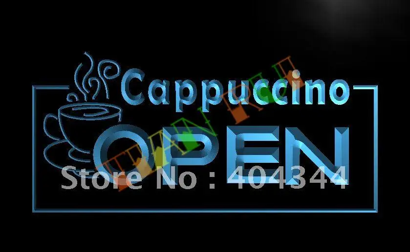 LB012 открытым капучино Кофе светодиодный неоновый светильник знак|sign led|signs opensign