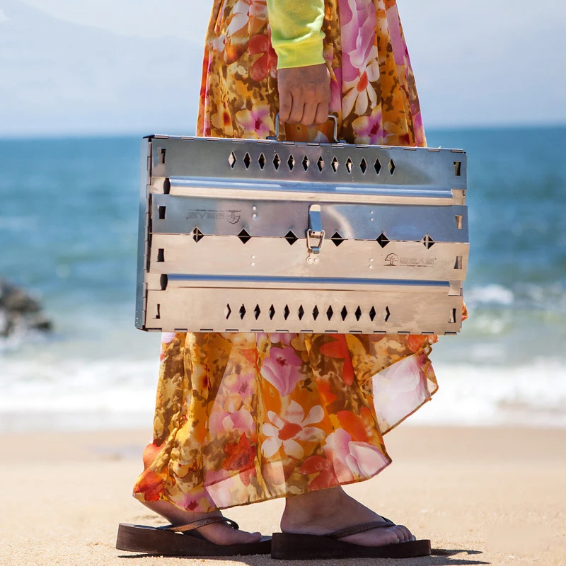 Высококачественный гриль для барбекю из нержавеющей стали уличный портативный