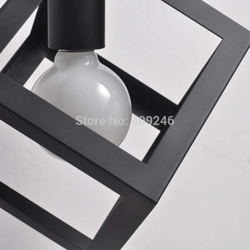 Чердак простой промышленный декоративный светильник черный кованый железный