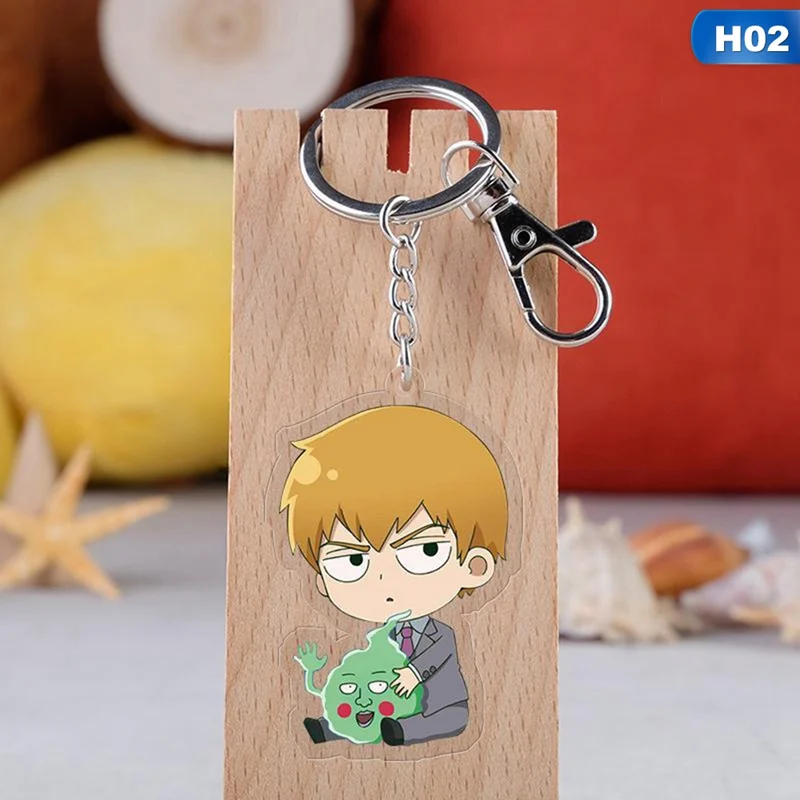 H02 Mob Psycho 100 брелок мультяшная аниме-фигурка Mobu Saiko Hyaku Kageyama Shigeo Kageyama Ritsu акриловое кольцо для ключей - Цвет: H02