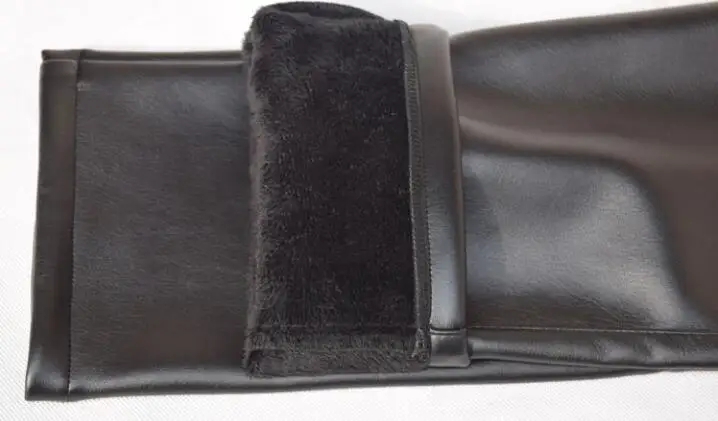 Осенне-зимние женские брюки из искусственной кожи с высокой талией | Женская